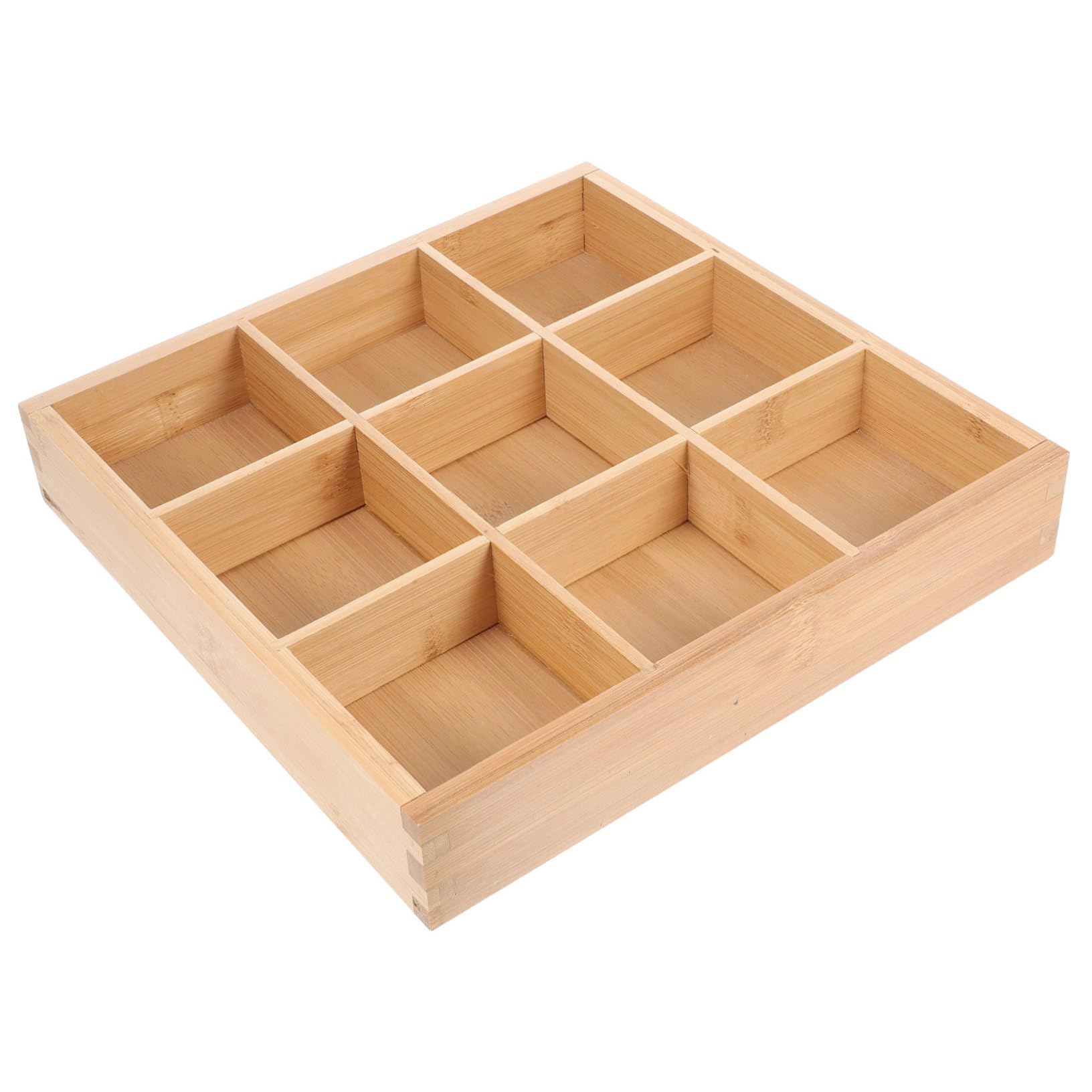 九つ仕切り皿 木製収納ボックス付き　4つセット Amazon｜NUOLUX 仕切り皿 9分割 仕切り皿 木製 お菓子皿 果物皿